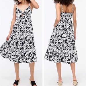 J Crew Tie Front Midi Dress